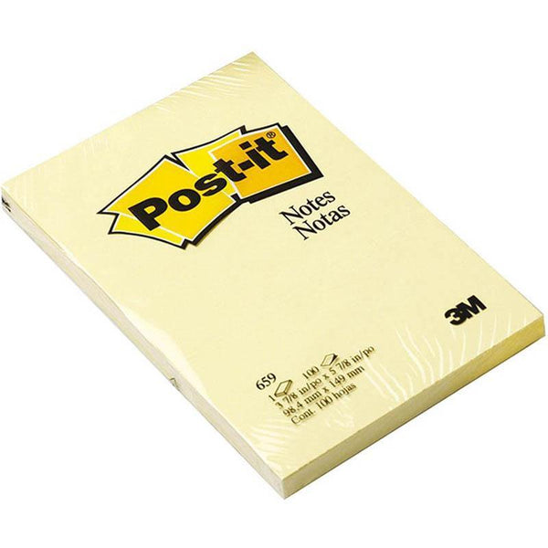 Post-It 659 Original Notes 101 X 152Mm Yellow 70016033345 - SuperOffice