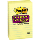 Post-It 660-5Sscy Super Sticky Lined Notes 101 X 152Mm Yellow 70071208626 - SuperOffice