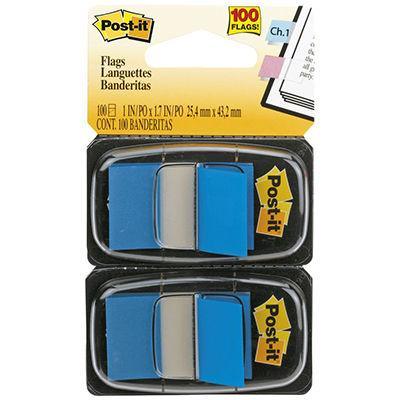 Post-It 680-Be2 Flags Blue Twin Pack 100 70071206026 - SuperOffice