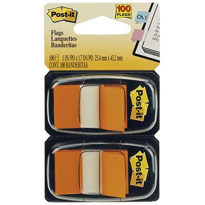 Post-It 680-Oe2 Flags Orange Twin Pack 100 70071206042 - SuperOffice