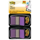 Post-It 680-Pu2 Flags Purple Twin Pack 100 70071206059 - SuperOffice