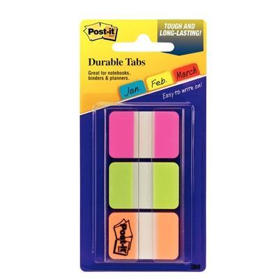 Post-It 686-Pgot Durable Indexing And Filing Tabs. 12 Each Colour 25 X 38Mm Pink, Green, Orange. Pack 36 70005096568 - SuperOffice