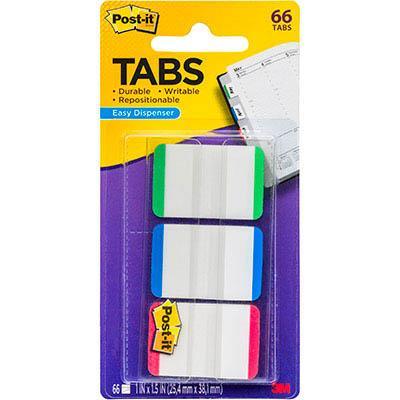 Post-It 686L-Gbr Durable Tabs 3 Colours Pack 66 70071493343 - SuperOffice