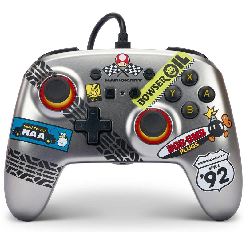 PowerA Enhanced Wired Controller Nintendo Switch Silver Mario Kart NSGP0145-01 - SuperOffice