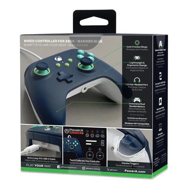 PowerA Wired Controller for Xbox Series X|S Mariner Blue XBGP0380-01 - SuperOffice