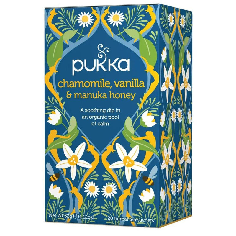 Pukka Tea Chamomile Vanilla & Manuka Honey 20 Teabags 4 Pack 05060229012258 - SuperOffice