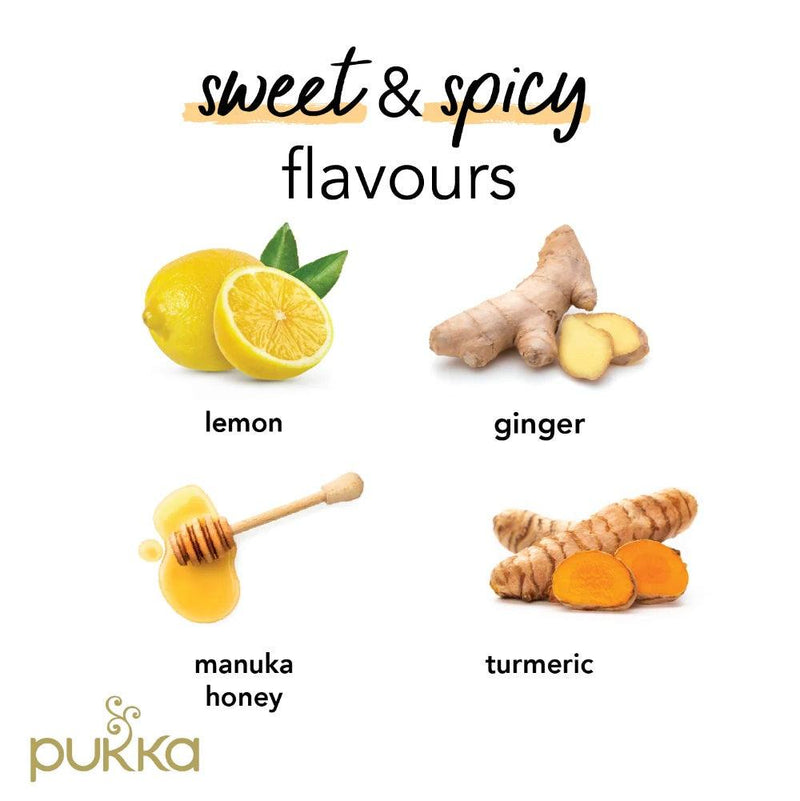 Pukka Tea Lemon, Ginger & Manuka Honey 20 Teabags 4 Pack 05060229011541 - SuperOffice