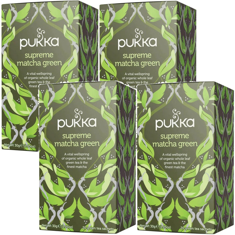 Pukka Tea Supreme Matcha Green 20 Teabags 4 Pack 05060229012012 - SuperOffice