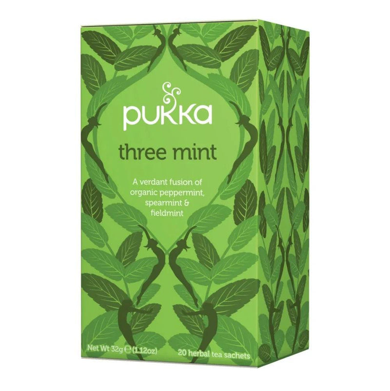 Pukka Tea Three Mint 20 Teabags 4 Pack 05065000523435 - SuperOffice