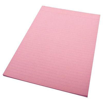 Quill Coloured Bond Pad Ruled 70 Leaf A4 Pink 100851266 - SuperOffice