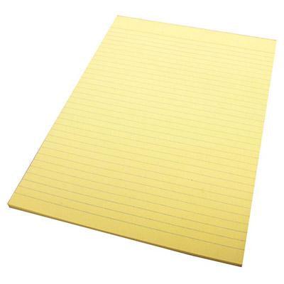 Quill Coloured Bond Pad Ruled 70 Leaf A4 Yellow 100851265 - SuperOffice