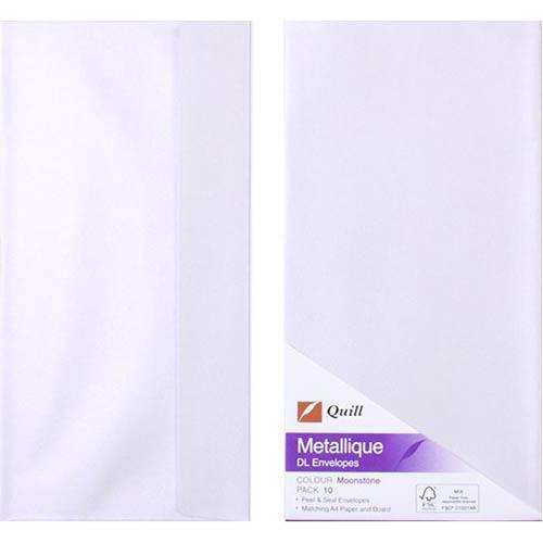 Quill Dl Metallique Envelopes Moonstone Pack 10 100850029 - SuperOffice