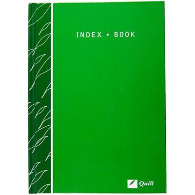 Quill Hardcover Index Book 160 Page 70Gsm 120 X 188Mm Green 100851956 - SuperOffice