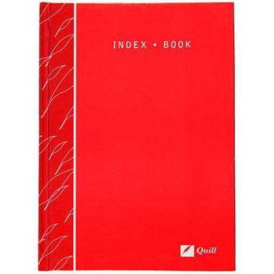 Quill Hardcover Index Book 160 Page 70Gsm A5 Red 100851957 - SuperOffice