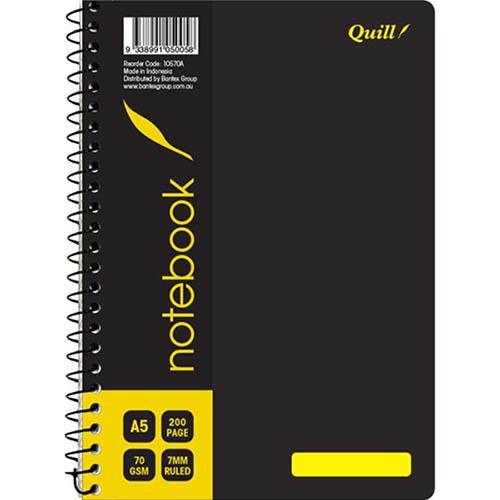 Quill Q570 Notebook Spiralbound 70Gsm 200 Page A5 100851343 - SuperOffice
