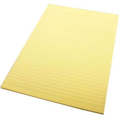 Quill Ruled Pad Bond 70Gsm 50 Leaf A4 Yellow 100851269 - SuperOffice