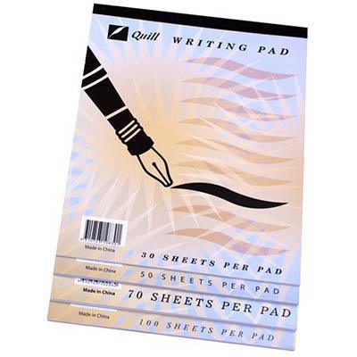 Quill Ruled Writing Pad 30 Leaf 250 X 200Mm White 100851283 - SuperOffice