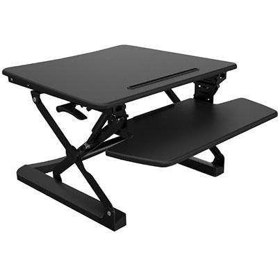 Rapid Riser Medium Desk Based Adjustable Workstation 890 X 590Mm Black RR2B - SuperOffice