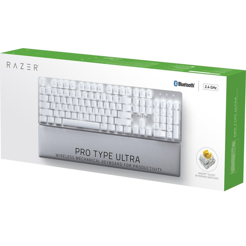 Razer Pro Type Ultra Wireless Mechanical Keyboard Yellow Switches Grey/White RZ03-04110100 - SuperOffice