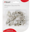 Rexel Alligator Clip And Pin For ID Badges Pack 10 98115 - SuperOffice