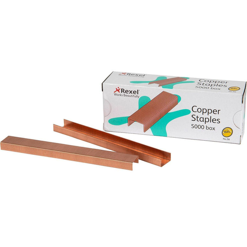 Rexel Copper Staples No.56 26/6 Pack 5000 Box R20067 - SuperOffice