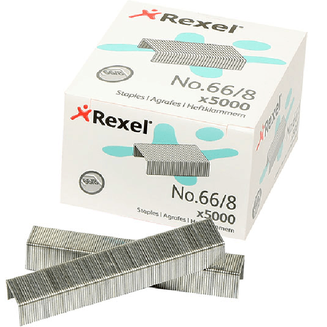 Rexel Giant Staples 66 8mm 66/8 Box 5000 R06065 - SuperOffice