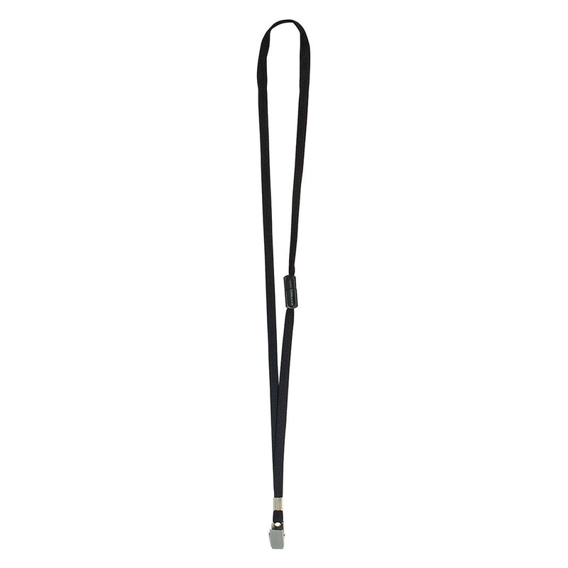 Rexel Lanyard Flat With Alligator Clip Breakaway Black Pack 10 9802202 - SuperOffice