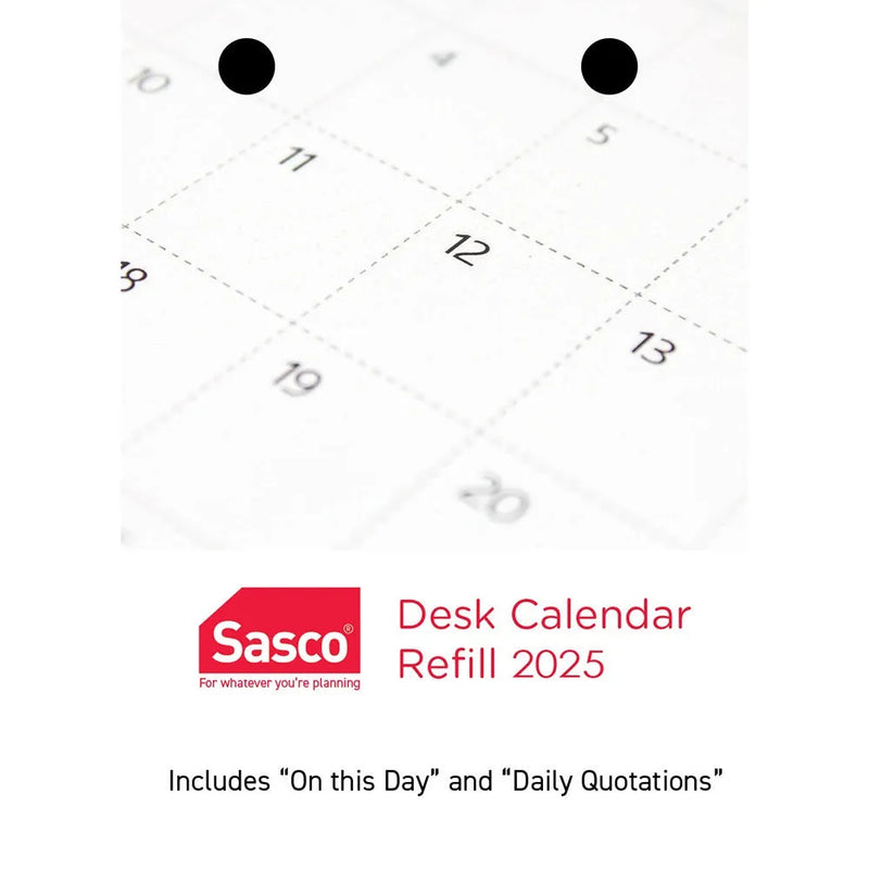 Sasco 2025 Calendar Refill Day To Page Top Punch THCR25 - SuperOffice