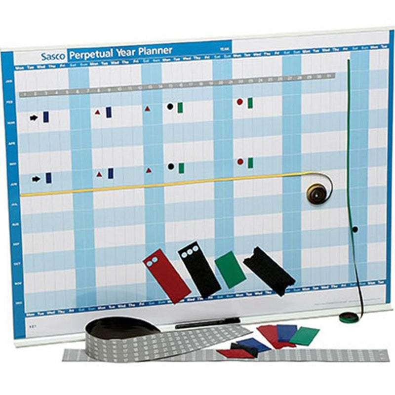 Sasco Perpetual Any Year Wall Hang Planner Calendar Heavy Duty Kit 136295 - SuperOffice