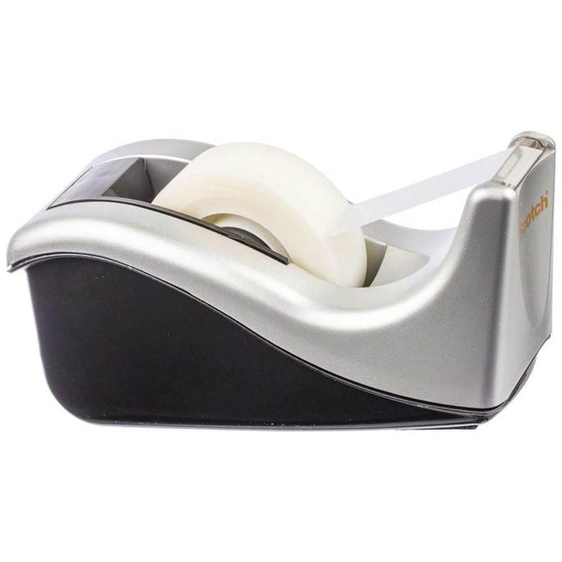 Scotch C60-St Desktop Tape Dispenser Silvertech Silver/Black 70006840790 - SuperOffice