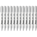 Sharpie Paint Marker Oil Based Medium 1.5mm White Pack 12 35558 (12 Pack) - SuperOffice