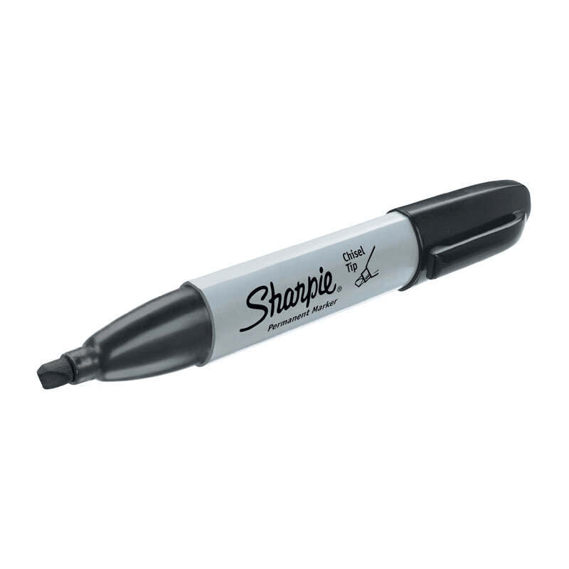 Sharpie Permanent Marker Chisel Point Broad Black Box 11 38201 (Box 11) - SuperOffice