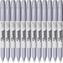 Sharpie Permanent Marker Fine Metallic Silver Box 12 39013 (Box 12) - SuperOffice