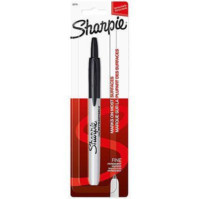 Sharpie Retractable Permanent Marker Bullet 1.0Mm Black Hangsell 32721PP - SuperOffice