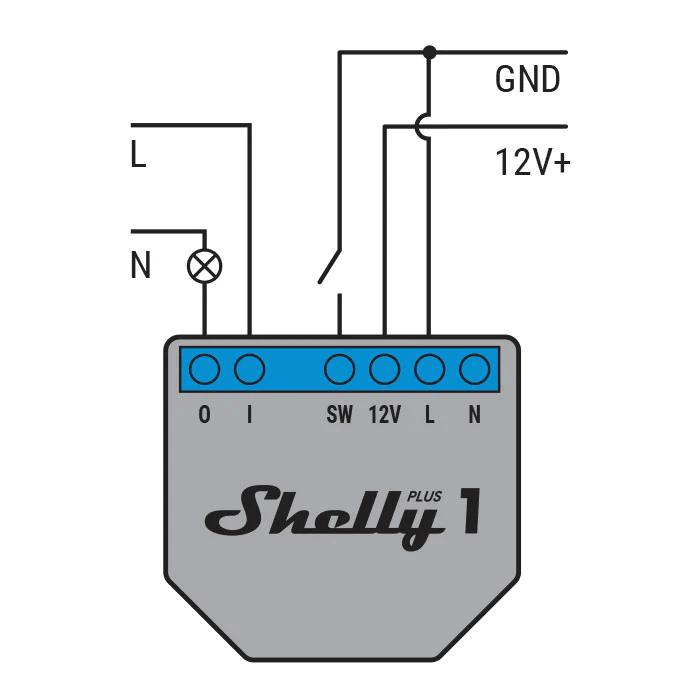 Shelly Plus 1 Relay Switch, WiFi Smart Home Automation, Compatible