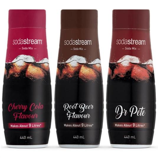 SodaStream Classics USA Cherry Cola + Root Beer + Dr Pete Variety Assorted Syrup Mix 440mL Pack 6 [SODA6] USAFLAVOURMIXPACK6 - SuperOffice