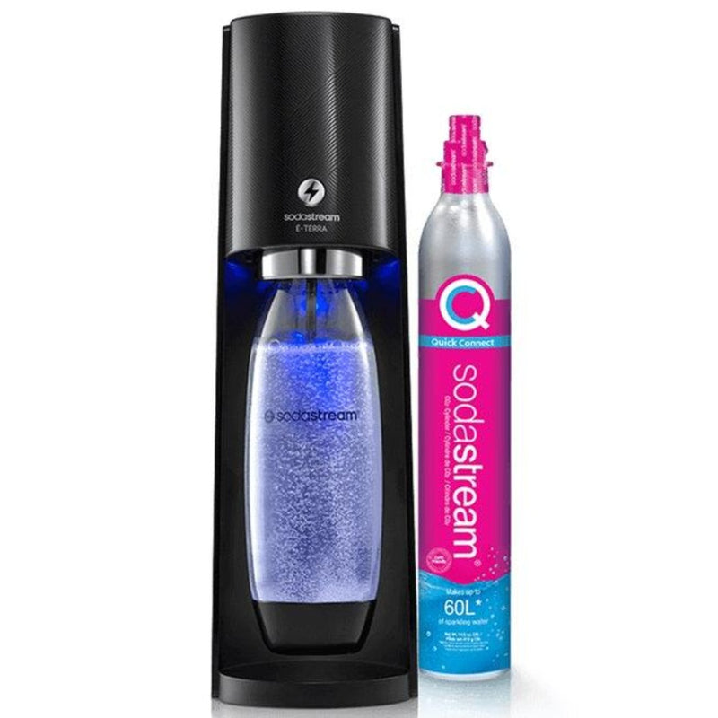 Sodastream E-Terra Starter Pack Soft Fizzy Drink Sparkling Electric Maker Soda Stream Black 1012911611 - SuperOffice