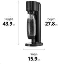 Sodastream Gaia Starter Pack Soft Fizzy Drink Sparkling Maker Soda Stream Black 1017911610 - SuperOffice