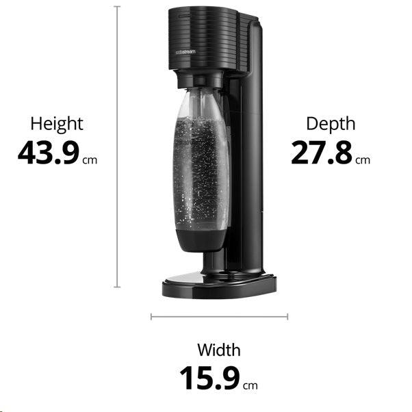 Sodastream Gaia Starter Pack Soft Fizzy Drink Sparkling Maker Soda Stream Black 1017911610 - SuperOffice