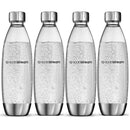 SodaStream Metal Fuse Bottle Dishwasher Safe Carbonating Sparkling 1L 4 Pack 4742118980 (4 Pack) - SuperOffice