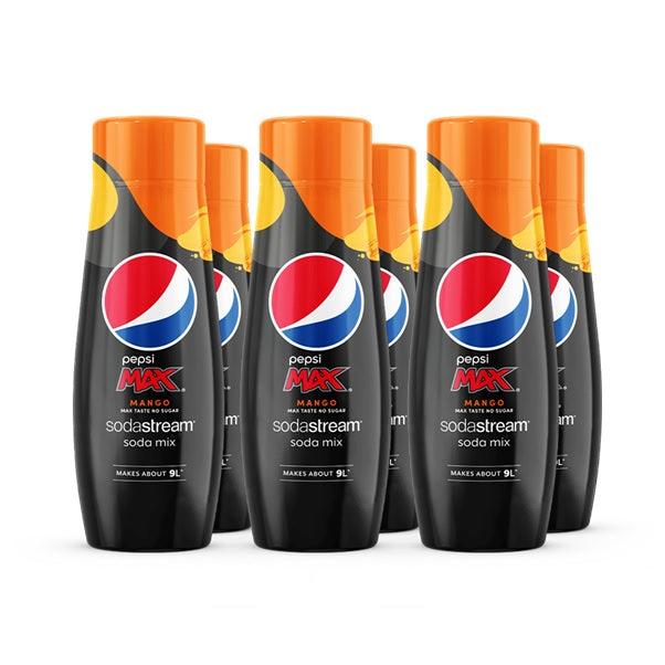 SodaStream Pepsi Max Mango Syrup Mix No Sugar 440mL Pack 6 BULK 1924229610 - SuperOffice