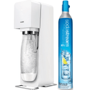 SodaStream Source Element Sparkling Carbonating Water Maker LED Indicator Starter Pack Kit 1219511612 (Source White) - SuperOffice