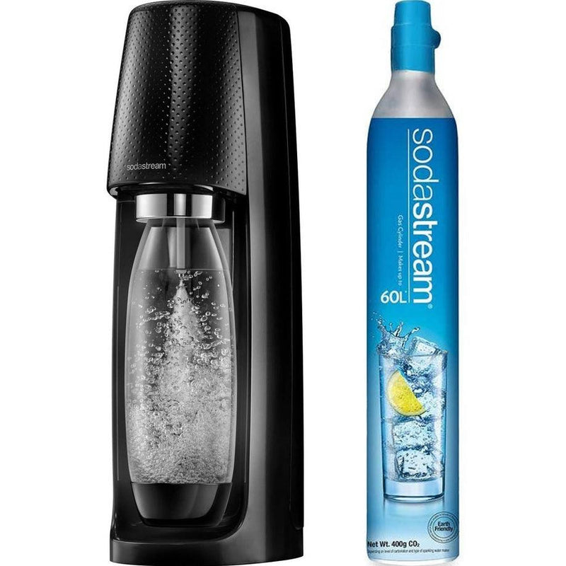 Sodastream Spirit Sparkling Gas Soda Maker Fizzy Water Drink Set Black 1011711611 (Standard Spirit) - SuperOffice