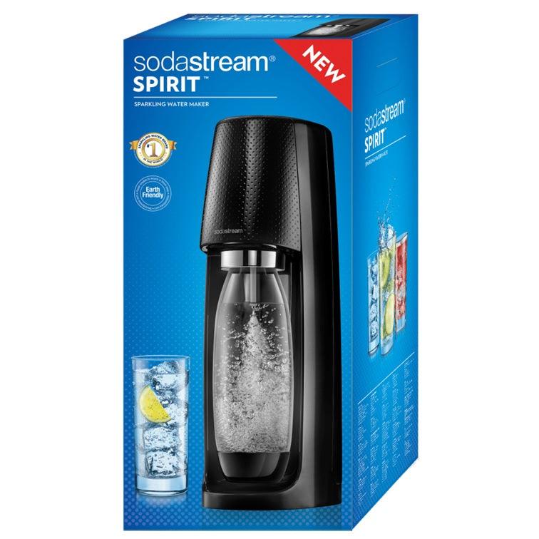 Sodastream Spirit Sparkling Gas Soda Maker Fizzy Water Drink Set Black 1011711611 (Standard Spirit) - SuperOffice