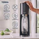 Sodastream Terra Starter Pack Soft Fizzy Drink Sparkling Maker Soda Stream Black 1012811611 - SuperOffice