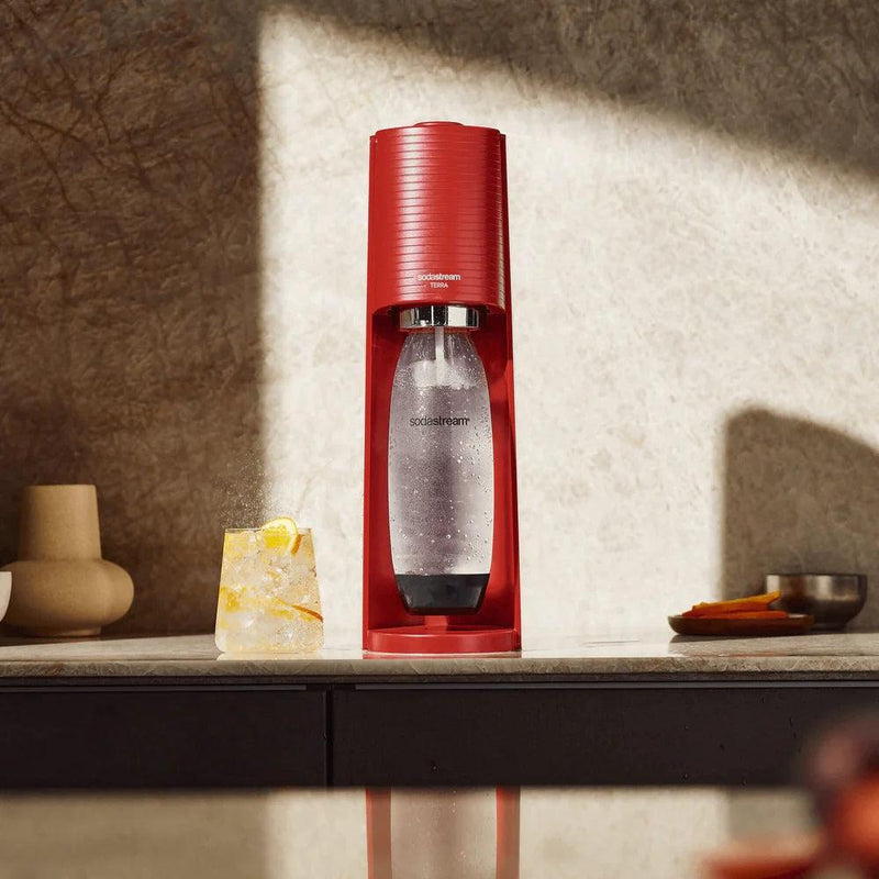 Sodastream Terra Starter Pack Soft Fizzy Drink Sparkling Maker Soda Stream Red 1012811612 - SuperOffice