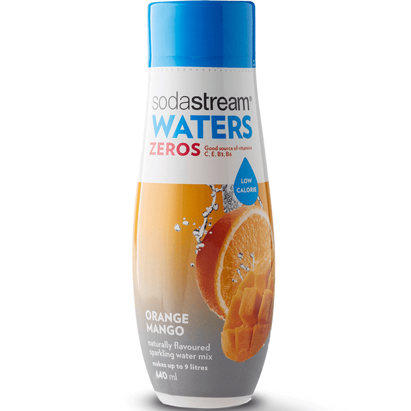 SodaStream Zero Sugar Orange Mango Syrup Soda Mix 440mL Low Calorie Pack 6 BULK 1024258610 (6 Pack) - SuperOffice