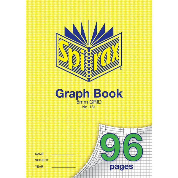 Spirax 131 Graph Book 5Mm 96 Page A4 56131 - SuperOffice