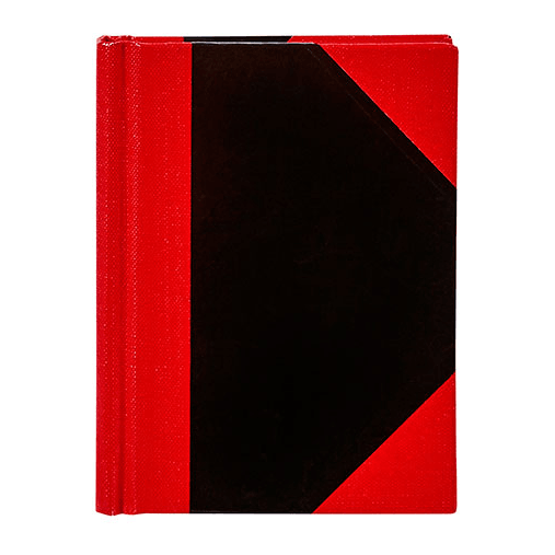 Spirax Notebook Casebound Ruled 100 Leaf A5 Black/Red 5 Pack 56523 (5 Pack) - SuperOffice