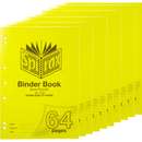 Spirax P120 Binder Note Book 8mm Ruled Lines 64 Page A4 Pack 10 56120P (10 Pack) - SuperOffice